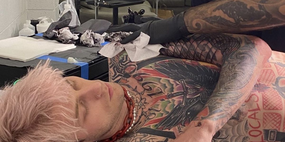 Machine Gun Kelly Just Got a New Arm Tattoo on Top of His Old Ink