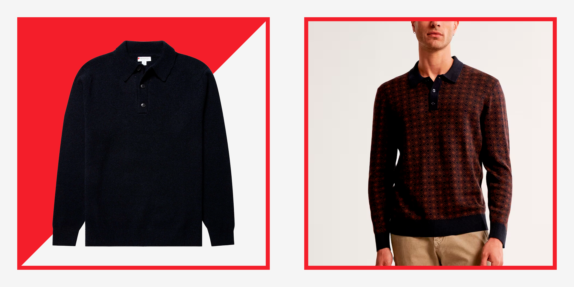 A Long Sleeve Polo Shirt Is the Easiest Way to Dress up This Fall