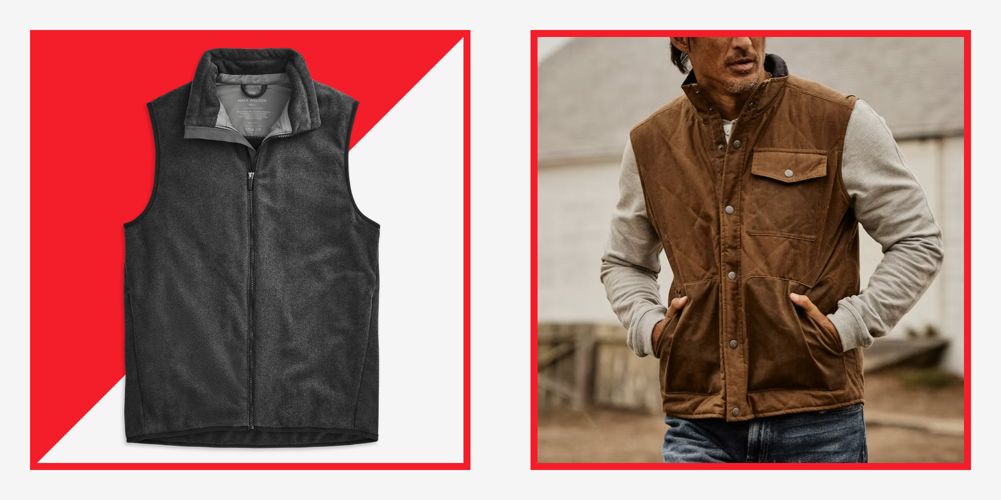 Frost-Free Water-Resistant Zip-Front Puffer Vest for Men