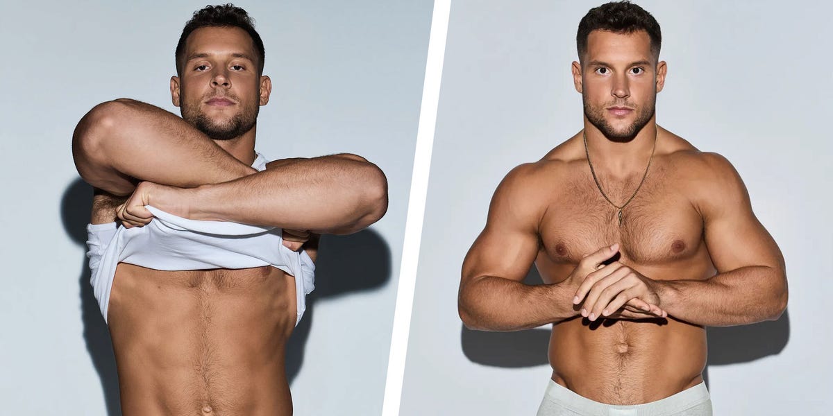 A Jacked Nick Bosa Poses Shirtless In Thirsty Skims Ad Campaign