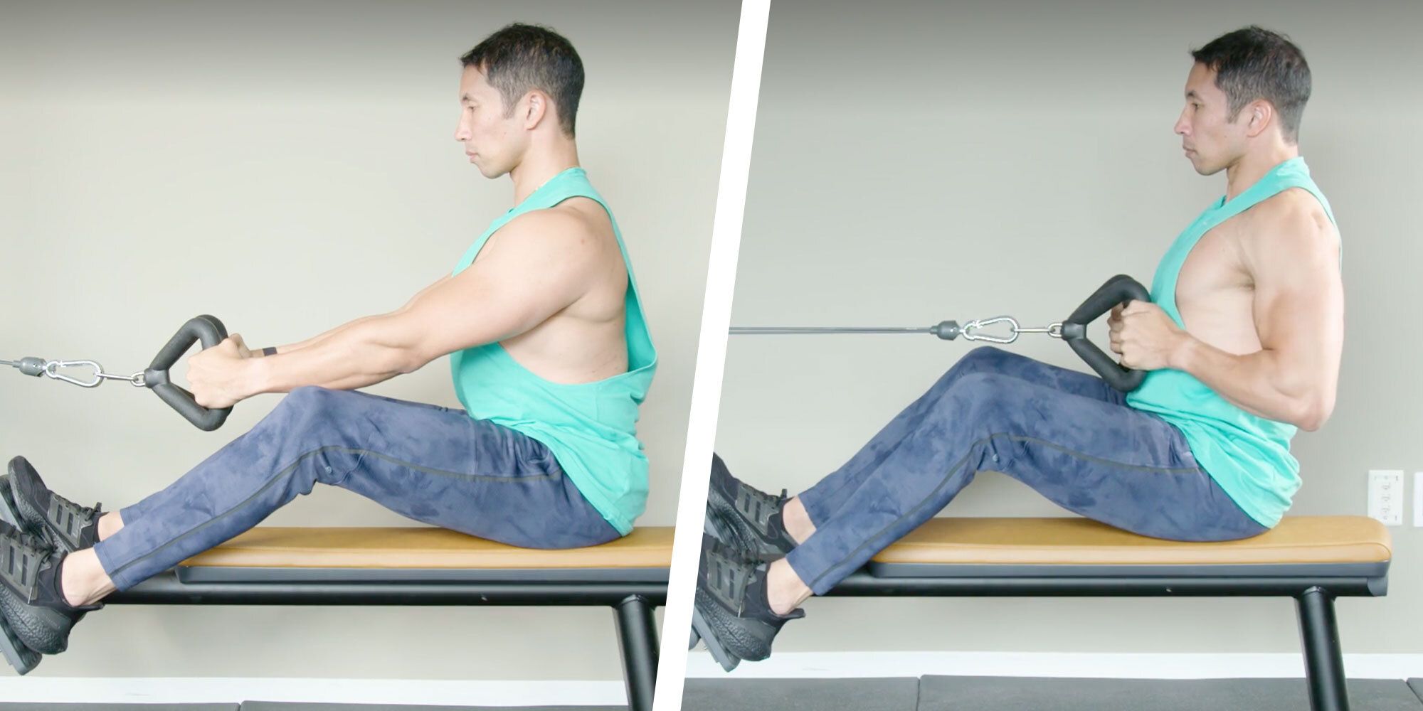 Seated cable row exercise instructions and video