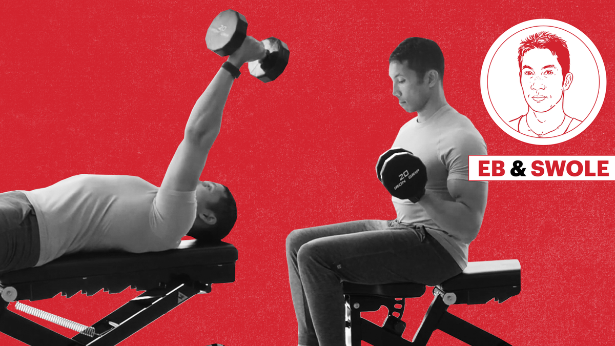 The Single-Dumbbell Bench Superset Builds Biceps and Triceps
