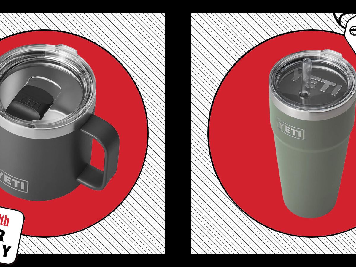 YETI Rambler 35 oz Straw Mug, Vacuum Insulated, Stainless Steel, Rescue Red  in 2023