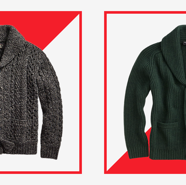 100% Organic Cotton Shawl-Collar Cardigan Sweater