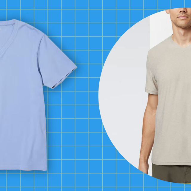 Cheap Men's Fashion High Elastic Tight T-shirt V-neck Shirt Sexy Short  Sleeve Sport Tops