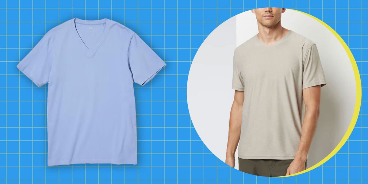 17 Best V-Neck T-Shirts for Men 2024, Tested by Style Experts