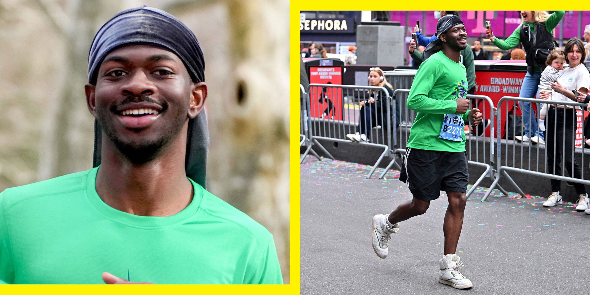 Lil Nas X Ran a Half Marathon in Designer Shoes and Left in a Wheelchair