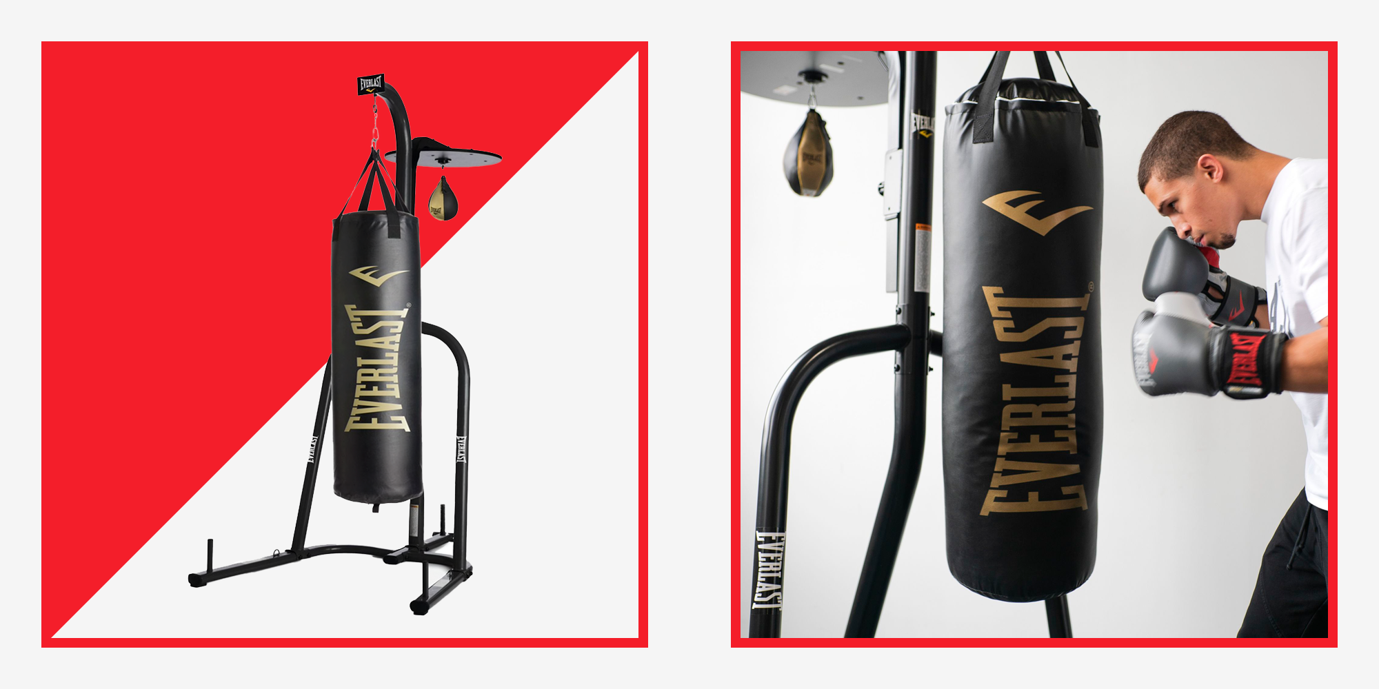 Everlast Dual-Station Heavy Bag and Speed Bag Stand | Big 5 Sporting Goods
