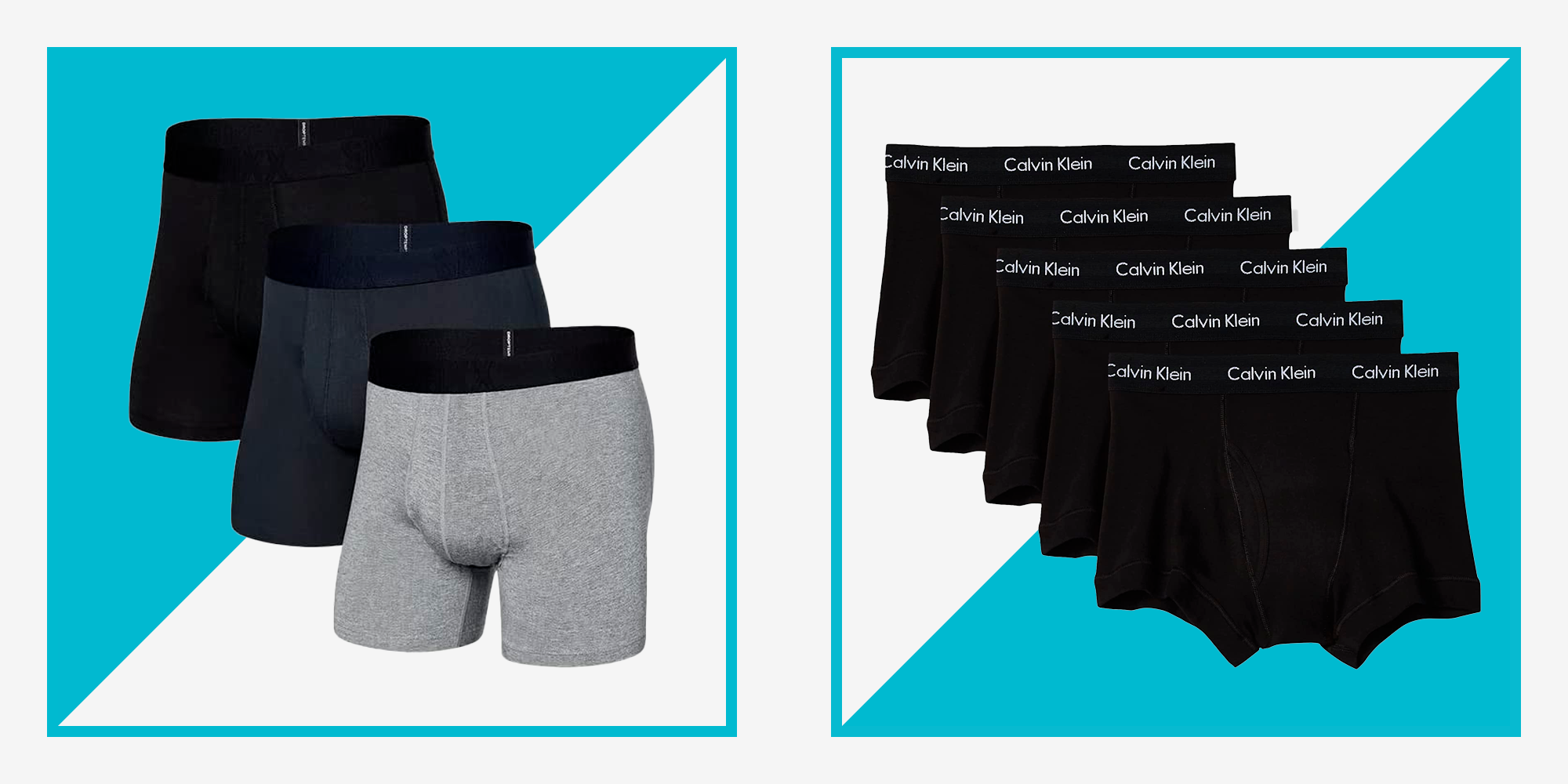 Lot 3 Mens Flyless Boxer Briefs Trunks Shorts Underwear 100% Cotton Pack  Classic 