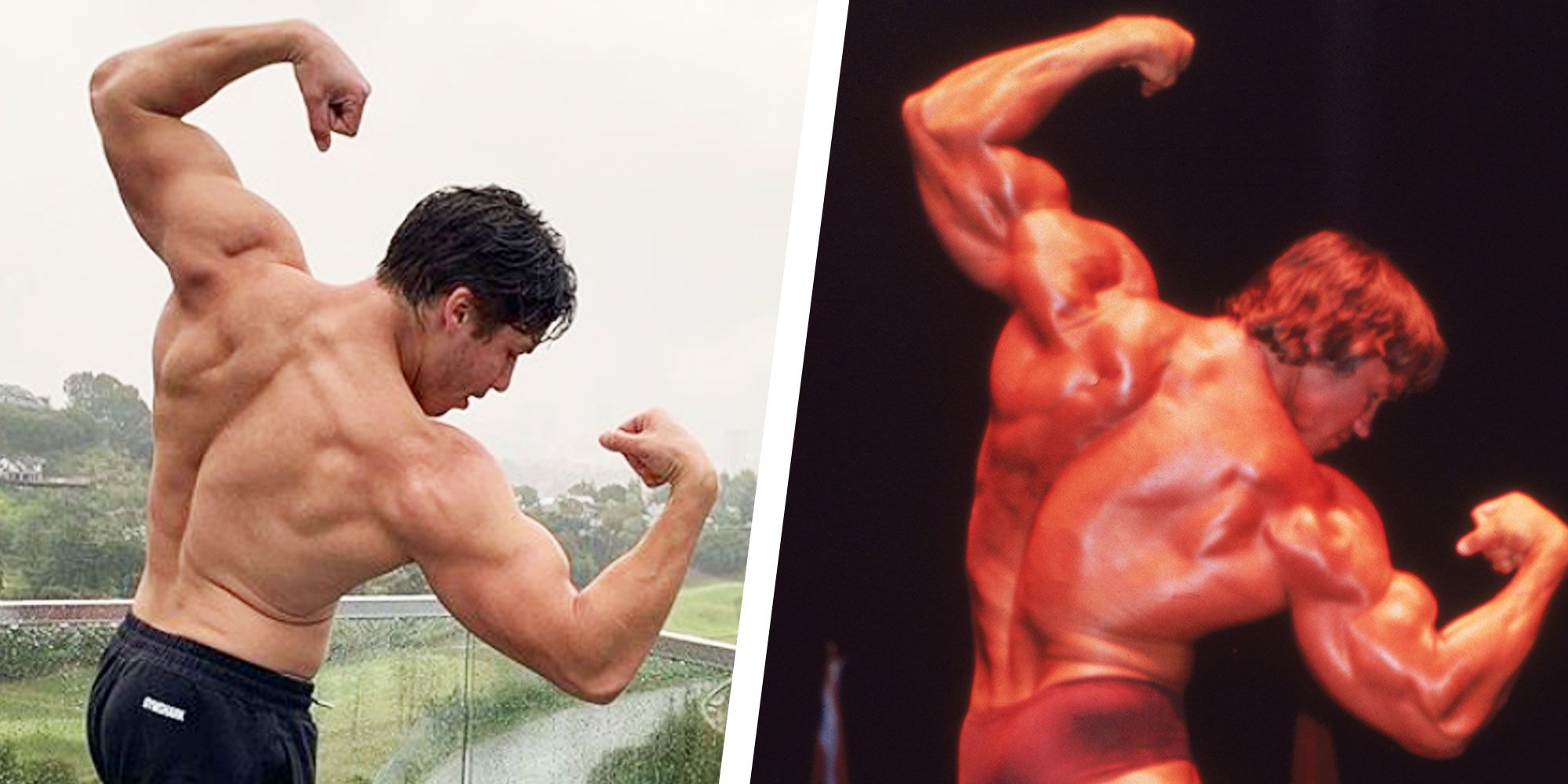 Joseph Baena Strikes Pose Made Famous by Dad Arnold Schwarzenegger