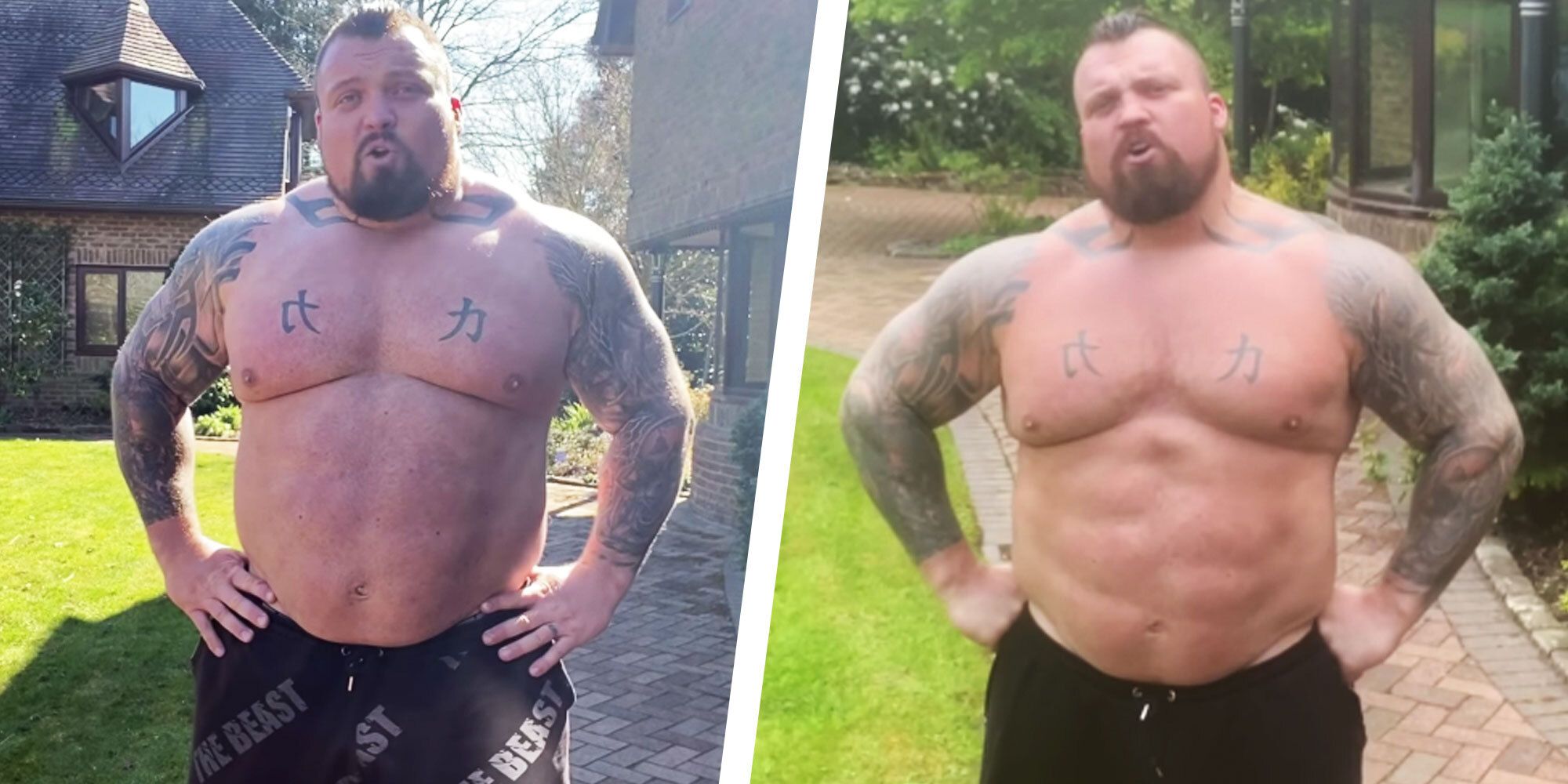 Eddie Hall Shares Abs Change After Month of 100 Situps Every Day