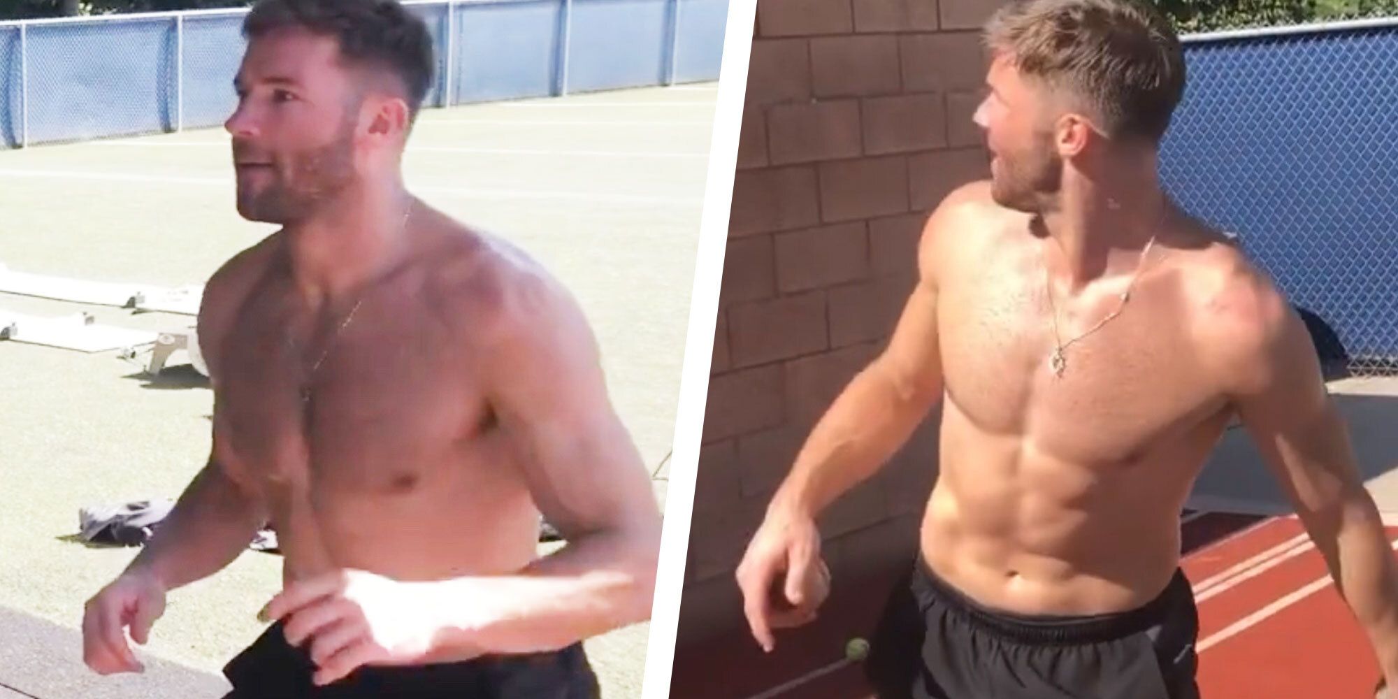 Julian Edelman wears T-shirt of shirtless Rob Gronkowski