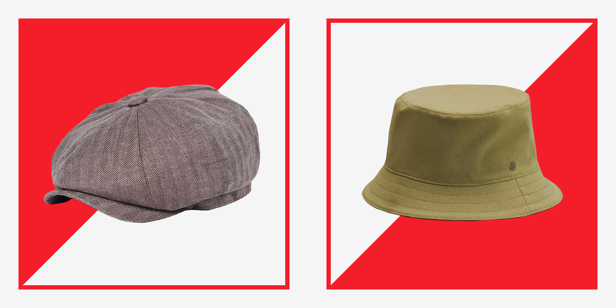 Collection of stylish men's hats of various types - hats, caps