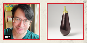 jonah falcon and an eggplant