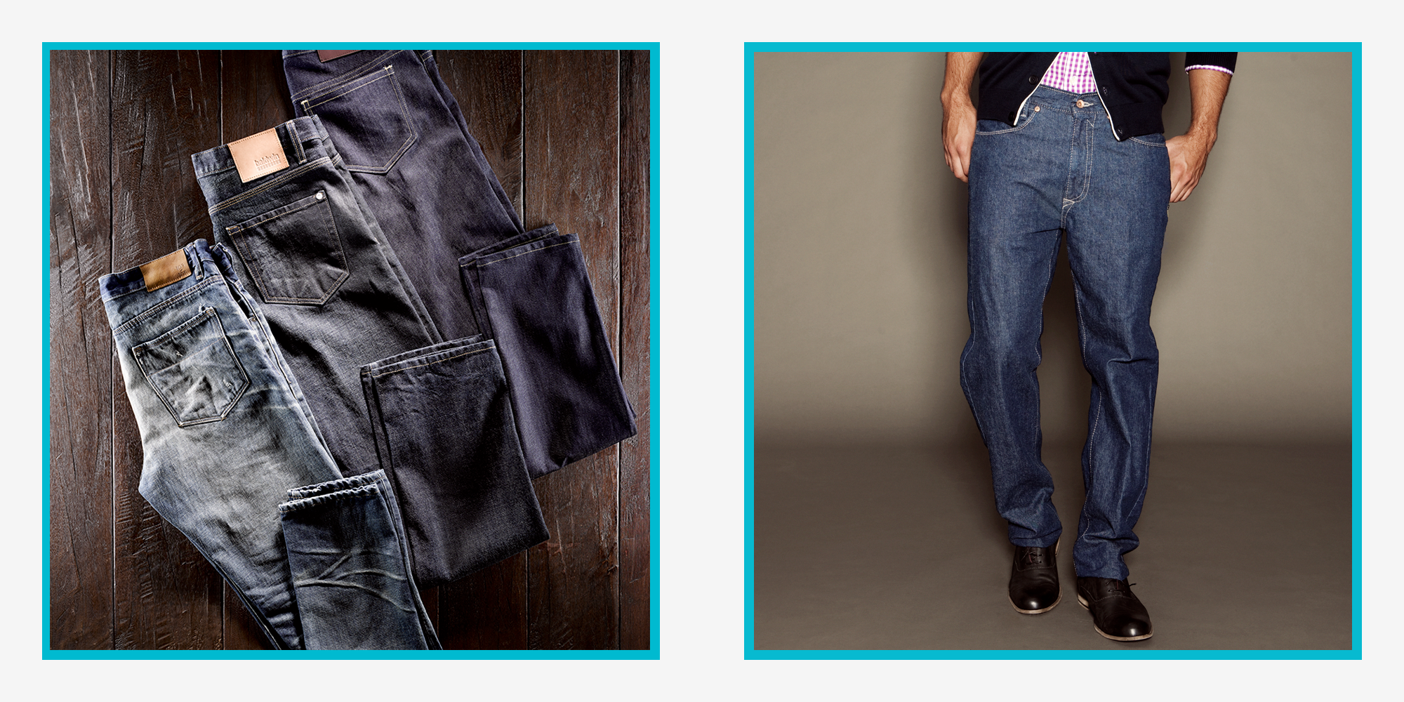 Classic Men Jeans Business Casual Stretch Slim Denim Pants Light Blue  Trousers | eBay