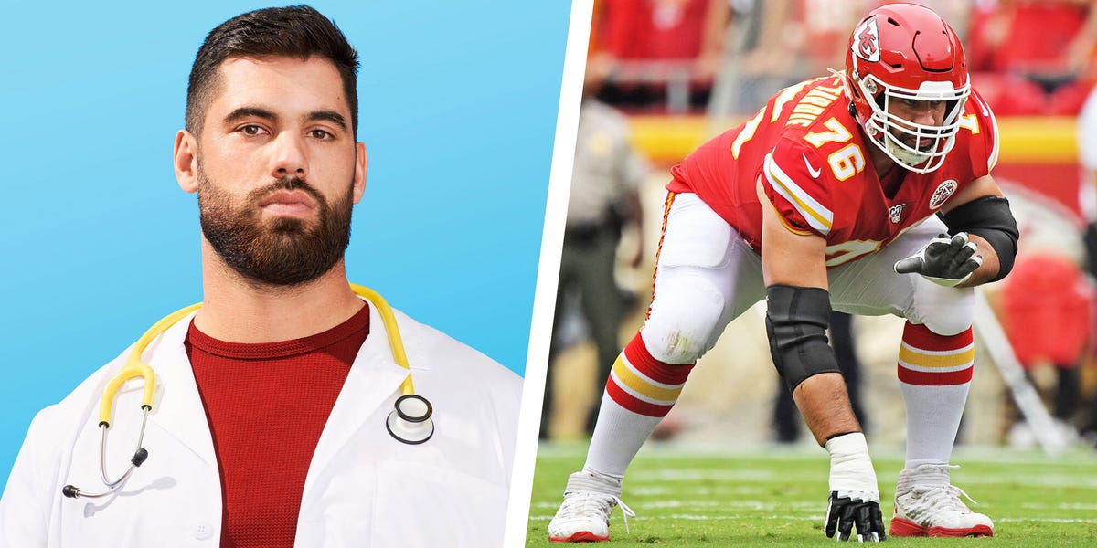 Pro Football Hall of Fame puts Chiefs RG Laurent Duvernay-Tardif's medical  scrubs on display 