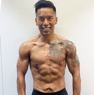 after photo with strong and defined ab muscles