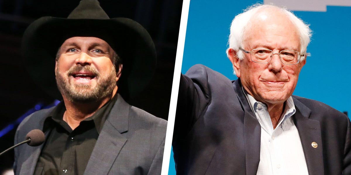 Garth Brooks wore a jersey supporting Bernie Sanders?