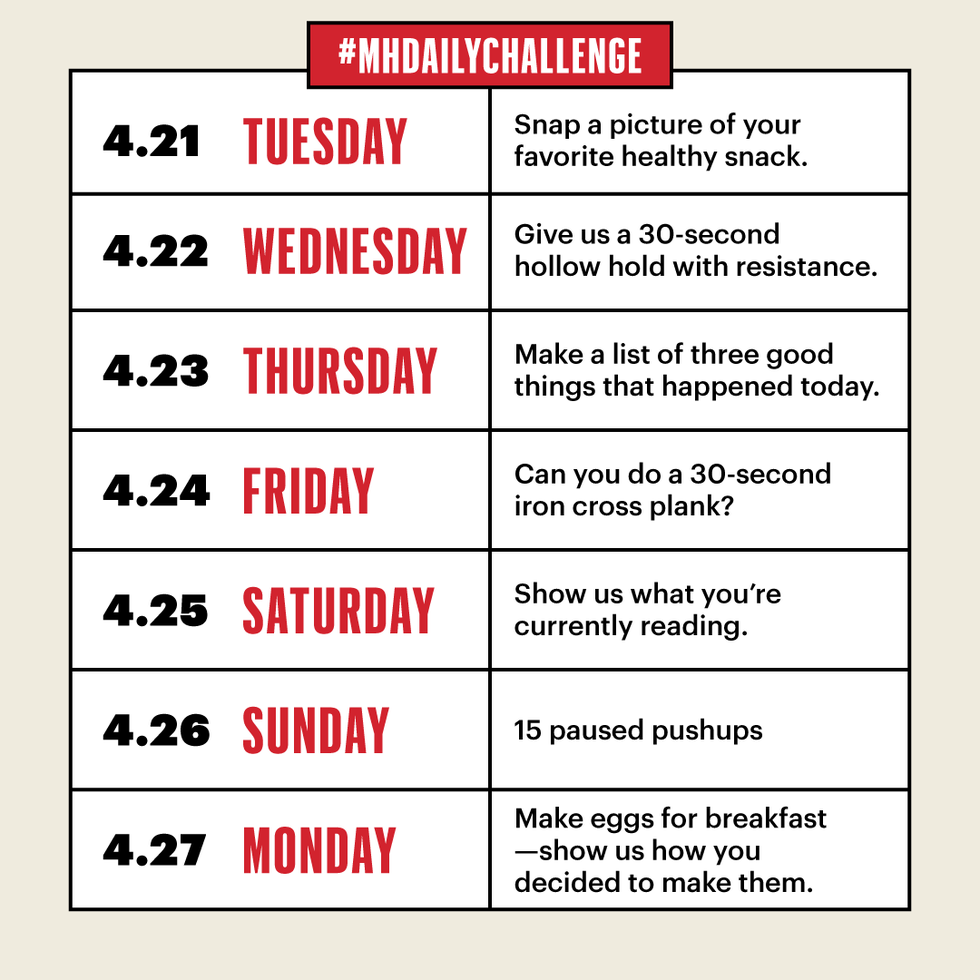 Men's health 2025 30 day challenge