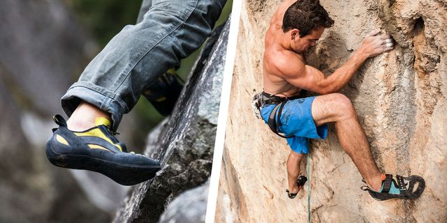 Down-Turned Shoes for Bouldering