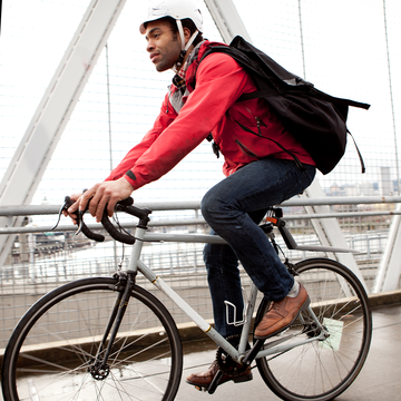 men commuting to work