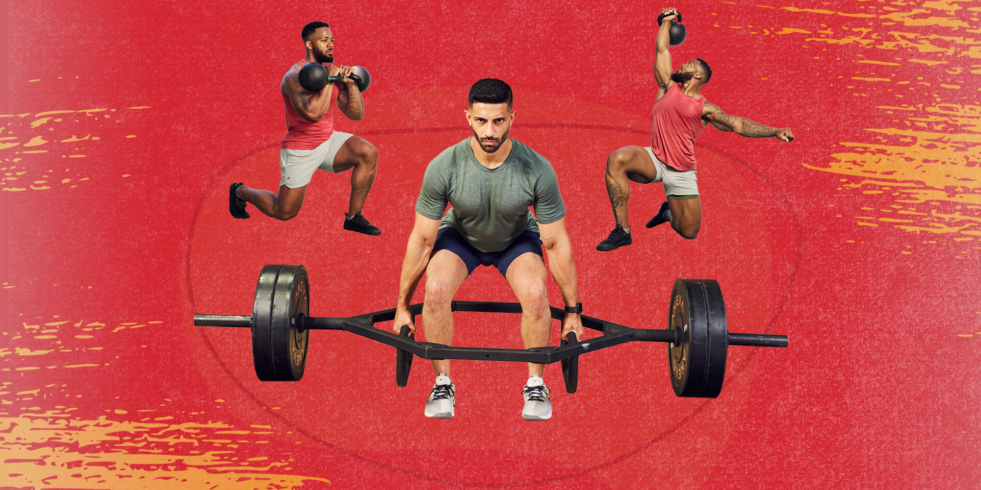 group of men lifting weights