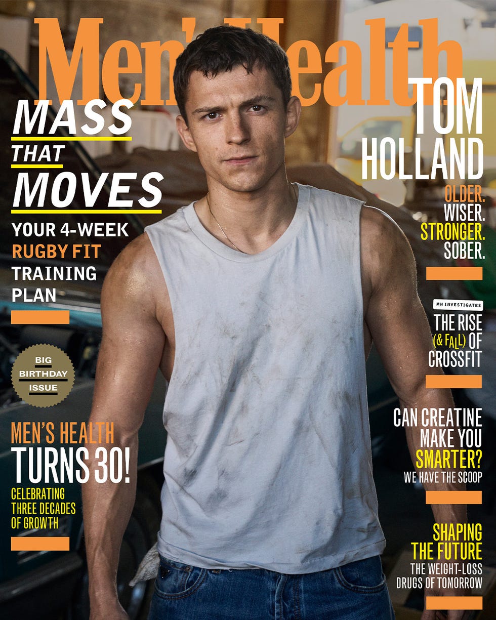 cover of mens health magazine featuring fitness themes and personality