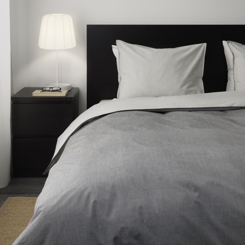 Bed sheet, Bedding, Bedroom, Bed, White, Furniture, Duvet cover, Room, Bed frame, Textile, 