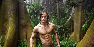 Jungle, Natural environment, Barechested, Muscle, Tree, Forest, Botany, Rainforest, Human, Old-growth forest, 