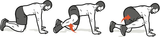 Men Over 40 Should Do the Quadruped Hip Rotation for Loose Joints