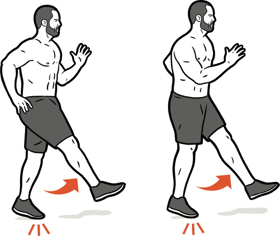 Men Over 40 Should Use Stiff-Leg Bound Warmup Moves for Workouts