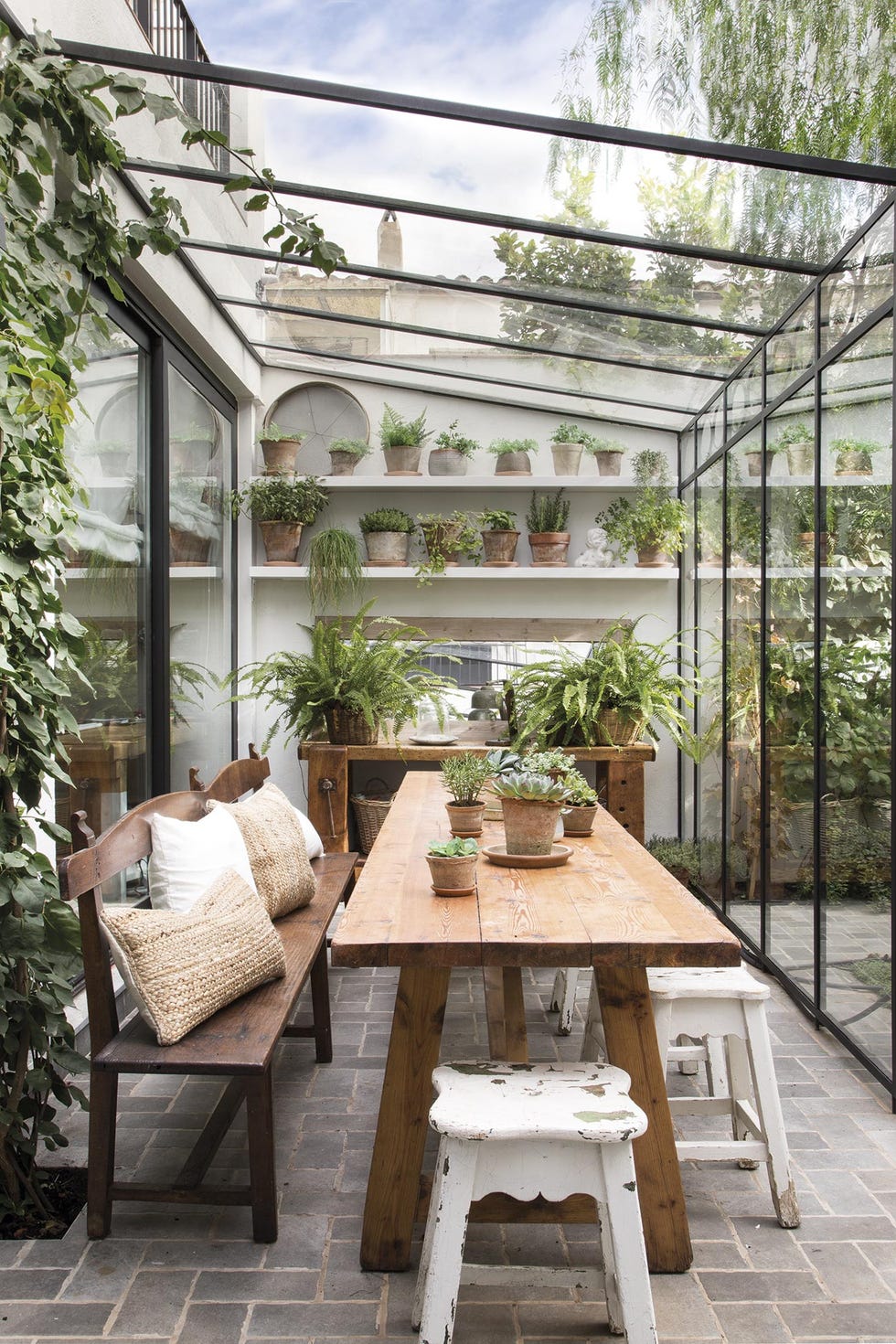 casa premia reformada comedor exterior acristalado