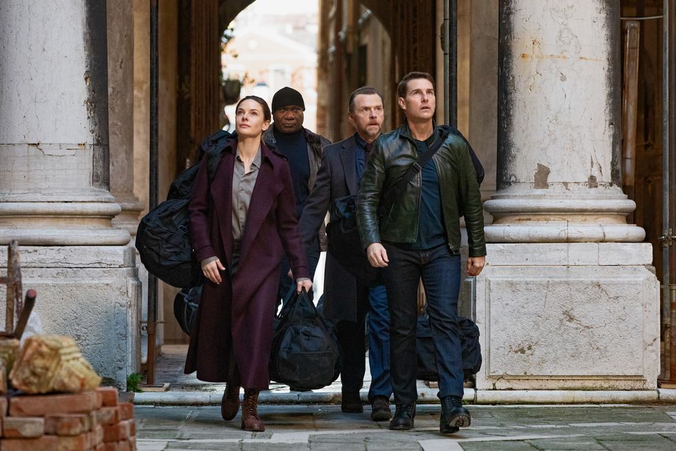 tom cruise, rebecca ferguson, simon pegg and ving rhames in mission impossible dead reckoning part one from paramount pictures and skydance