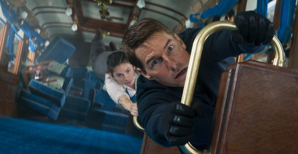 tom cruise and hayley atwell in mission impossible dead reckoning part one from paramount pictures and skydance