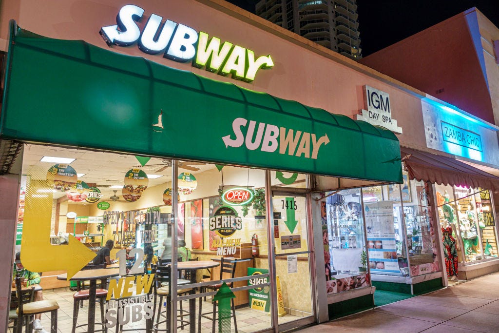 Subway: 10,000 people offered to legally change their name to