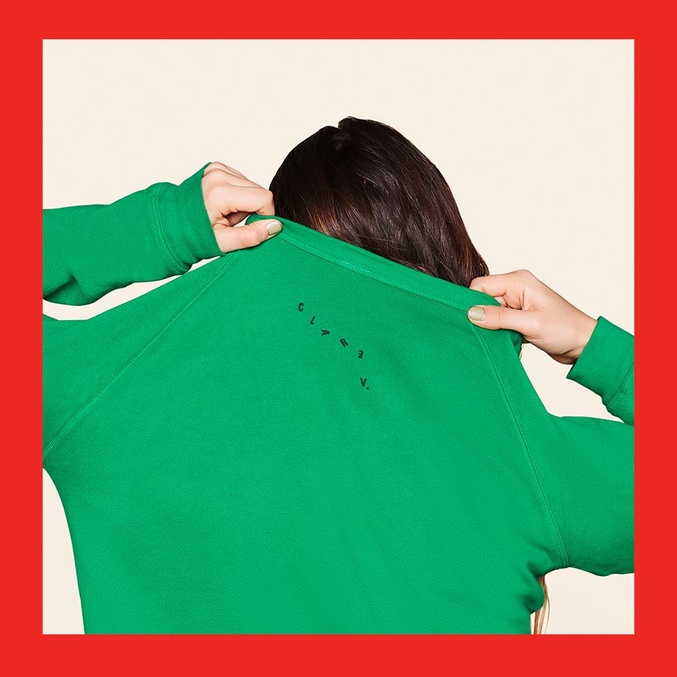 Clare Vivier Green Sweatshirt - Clare V Clothing
