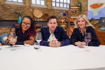 mica ven, danny jones and lisa faulkner on celebrity masterchef