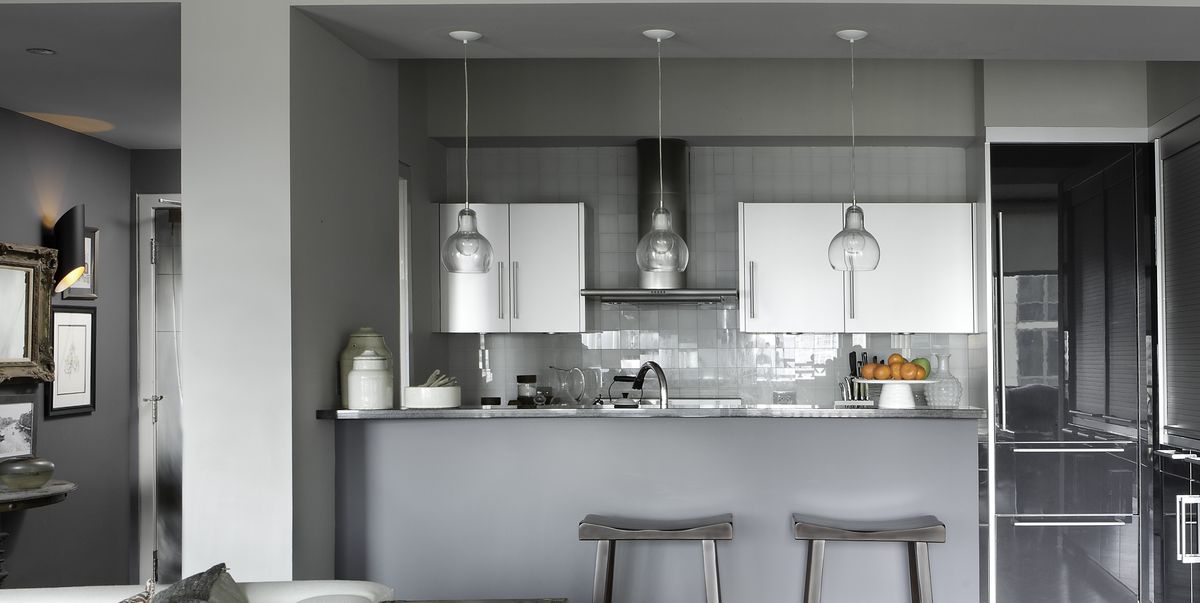 Oppein Full Kitchen Set High Gloss Grey Premium Backsplash Kitchen