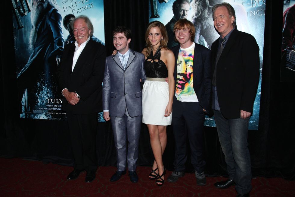 michael gambon joins harry potter actor at half blood prince premiere