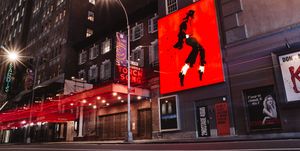 A Poster for the Michael Jackson Broadway musical in New York City