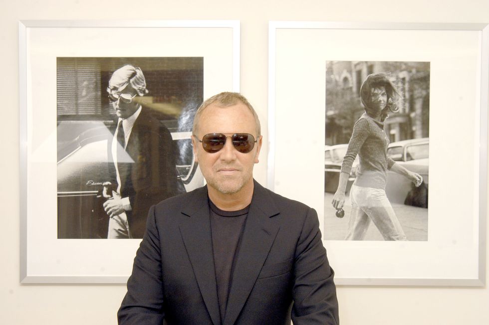 michael kors displays photographs from ron galella's book 'the photographs of ron galella' which inspired his new fall line