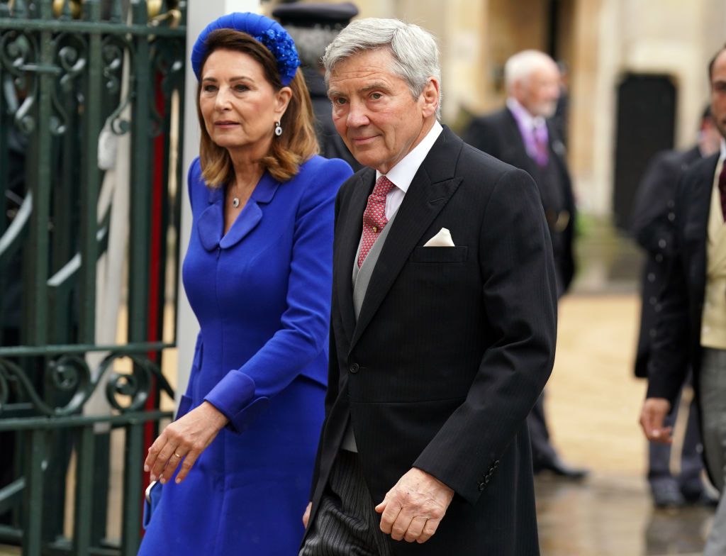 Kate's Mom Carole Middleton Spotted At The Coronation In A Blue Dress ...