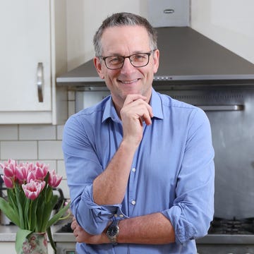 Michael Mosley dr michael mosley photographed in the kitchen of his home in beaconsfield, buckinghamshire