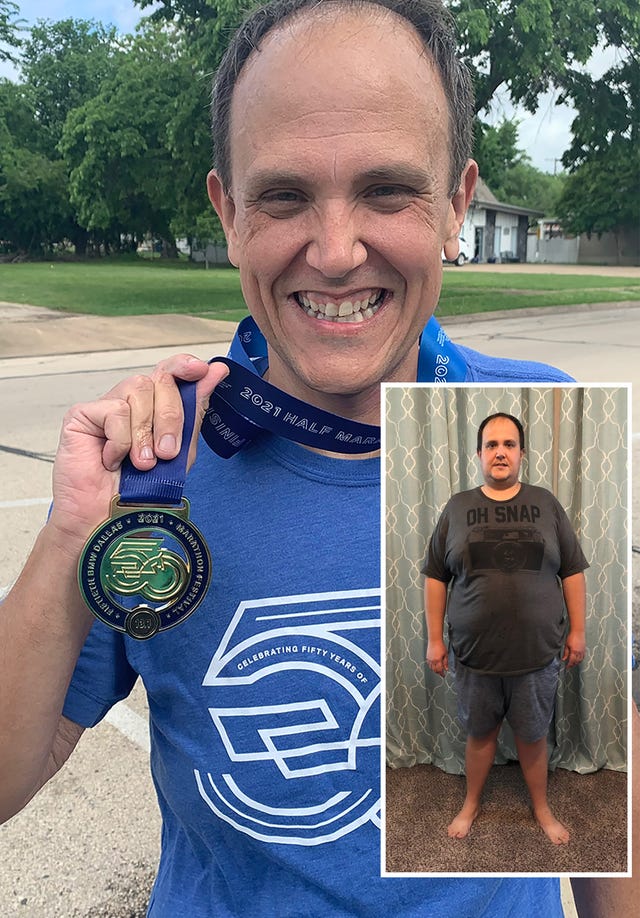 michael tew running weight loss