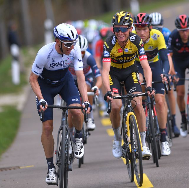 michael woods and sepp kuss at the 74th tour de romandie 2021 stage 2