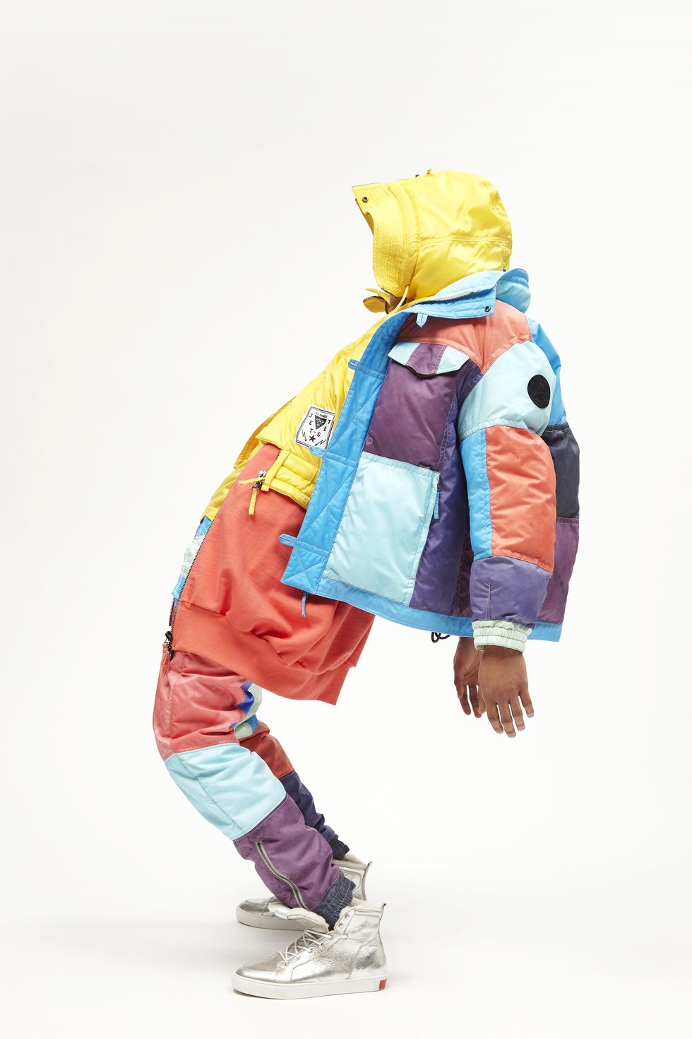 Clothing, Outerwear, Pink, Yellow, Jacket, Hood, Costume, Sleeve, 