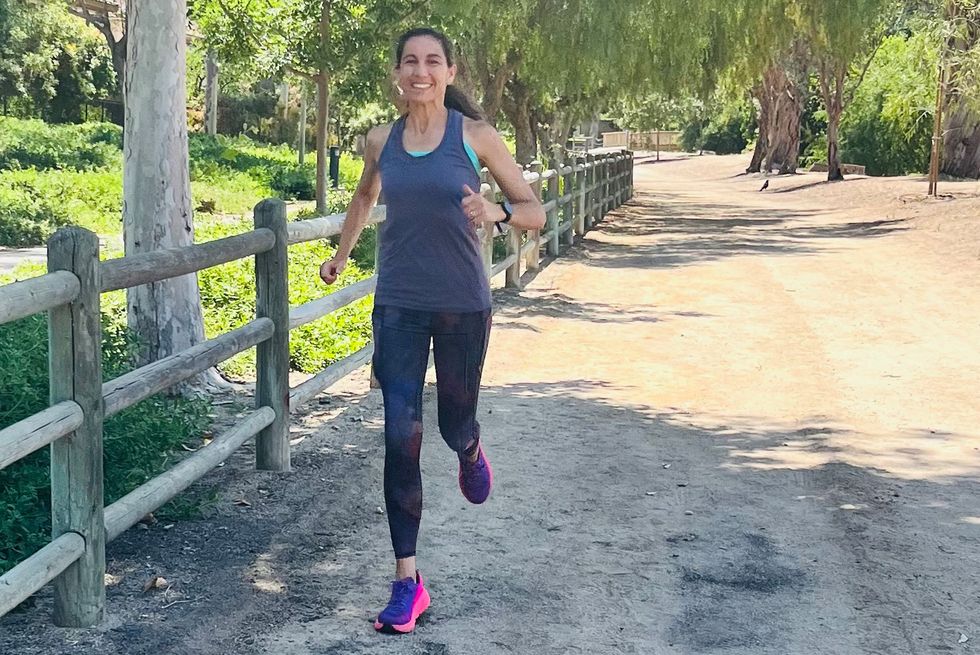 runner and scientist michelle barrack on a run