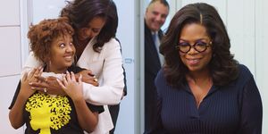Michelle Obama and Oprah surprise high school students