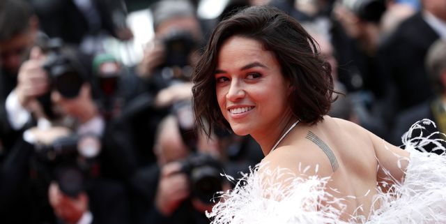 cannes, france   may 21 michelle rodriguez attends the screening of "once upon a time in hollywood" during the 72nd annual cannes film festival on may 21, 2019 in cannes, france photo by vittorio zunino celottogetty images