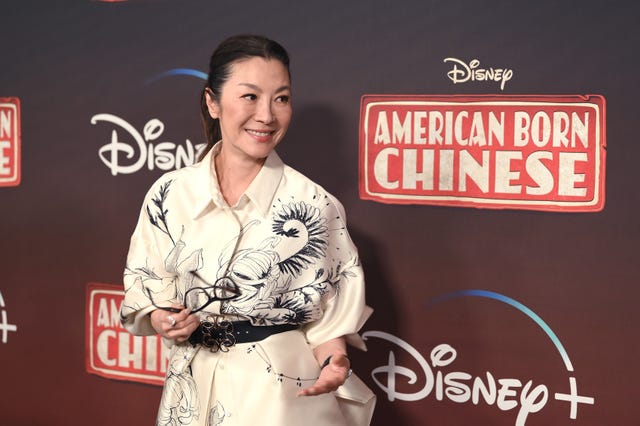 michelle yeoh mini dress red carpet